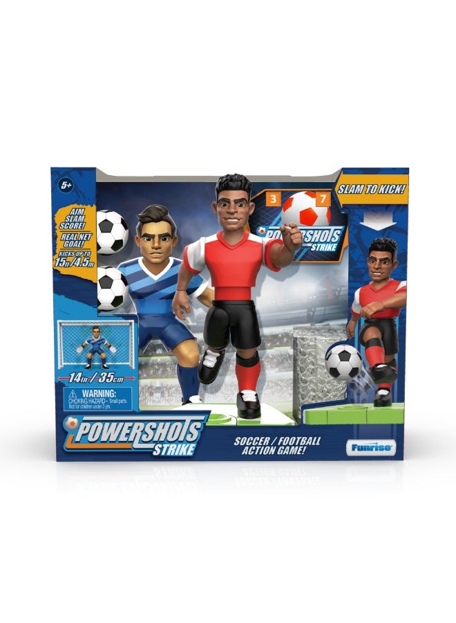 Funrise PowerShots Strike Soccer Action Figure Playset, Cruz 9-Inches Collectible Figure | 1-Piece Action Figure | Dynamic Striker and a Skilled Goalkeeper | Ineractive Playset | Perfect for Football Fans and Kids - Image 2
